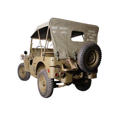 BACHE JEEP TOILE TRAITEE USA COLLECTION AVEC MARQUAGES