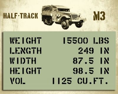 POCHOIR SHIPPING MARQUAGE HALF TRACK