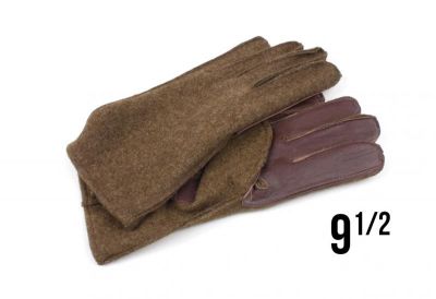 GANTS ARMEE FRANCAISE CUIR / LAINE TAILLE 9 1/2