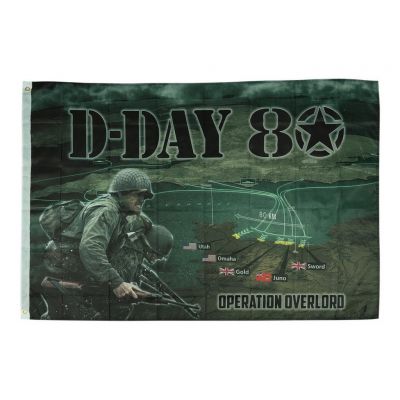 DRAPEAU D-DAY - 80 YEARS